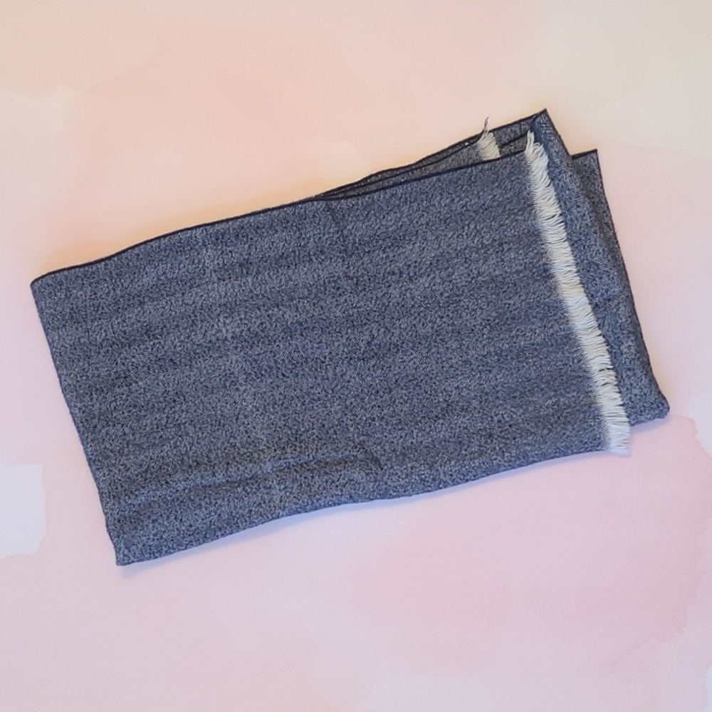 Men's Blue Herringbone Scarf